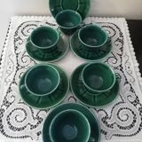Service of 6 cups and saucers 50s