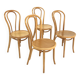 4 chaises scandinave en hêtre, Suède, 1970