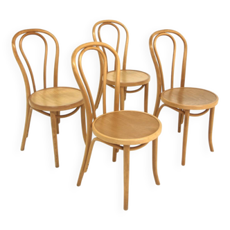 4 chaises scandinave en hêtre, Suède, 1970