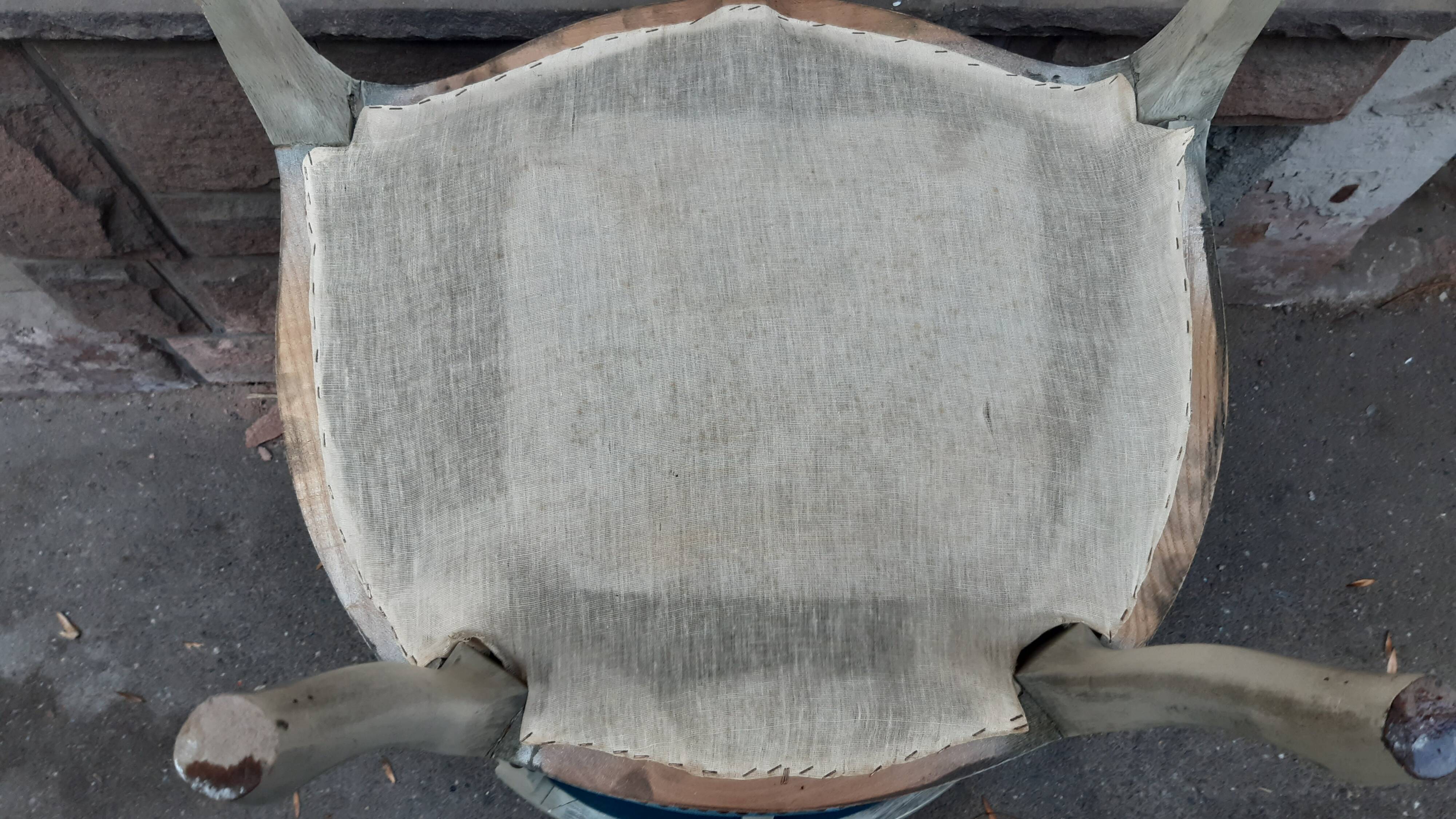 Louis XV duck blue armchair