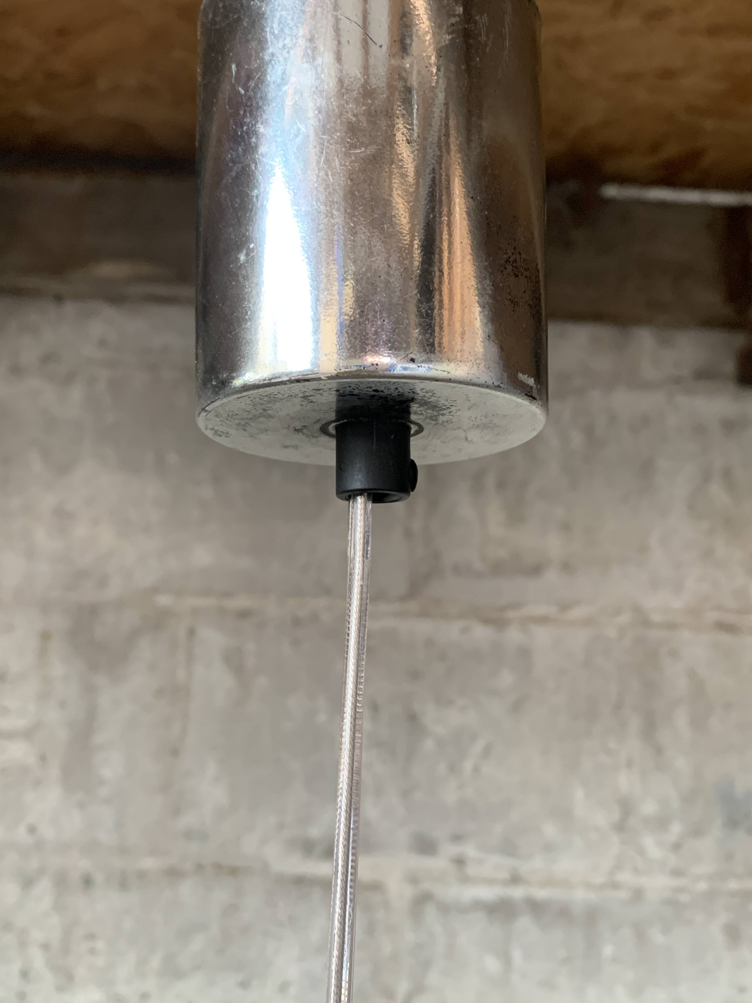 Midcentury extra large green glass tube pendant, Staff Leuchten 1960s-1970s