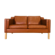 Sofa in cognac leather 1960