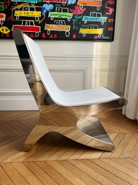 Fauteuil inox X Megaron Studio