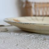 Vintage Round Earthenware Serving Dish - Delicate Floral Decor