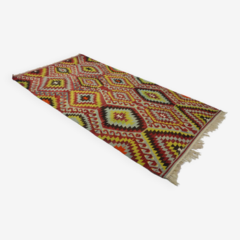 Tapis kilim, kilim turc noué à la main en laine vintage, tapis 330 cm x 174 cm