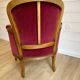 Vintage Louis XV style bergère / cabriolet armchair – Carved wood velvet