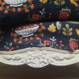 Pair of large Louis XV style bergere chairs