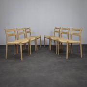 Set of 6 model 84 dining chairs by Niels Otto Møller, 1970s