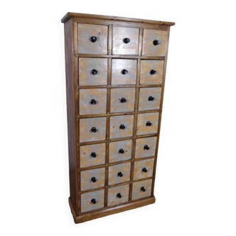 Vintage filing cabinet with 21 drawers 1950's