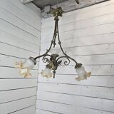 Ancien lustre en bronze 4 lumières