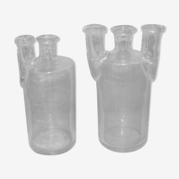 Glass blown lab vials 19th early XXe cabinet of curiosity