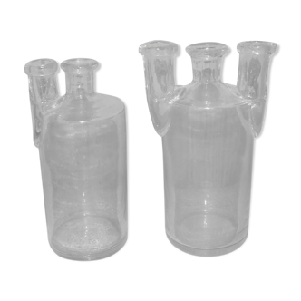 Glass blown lab vials 19th early XXe cabinet of curiosity