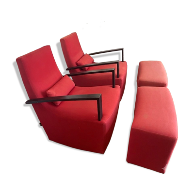 Paire Fauteuil Basculants & Ottoman Ligne Roset - Modèle Neo d'Alban-Sébast
