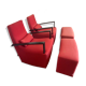 Paire Fauteuil Basculants & Ottoman Ligne Roset - Modèle Neo d'Alban-Sébast