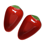 Pair of Saint Clément barbotine dishes