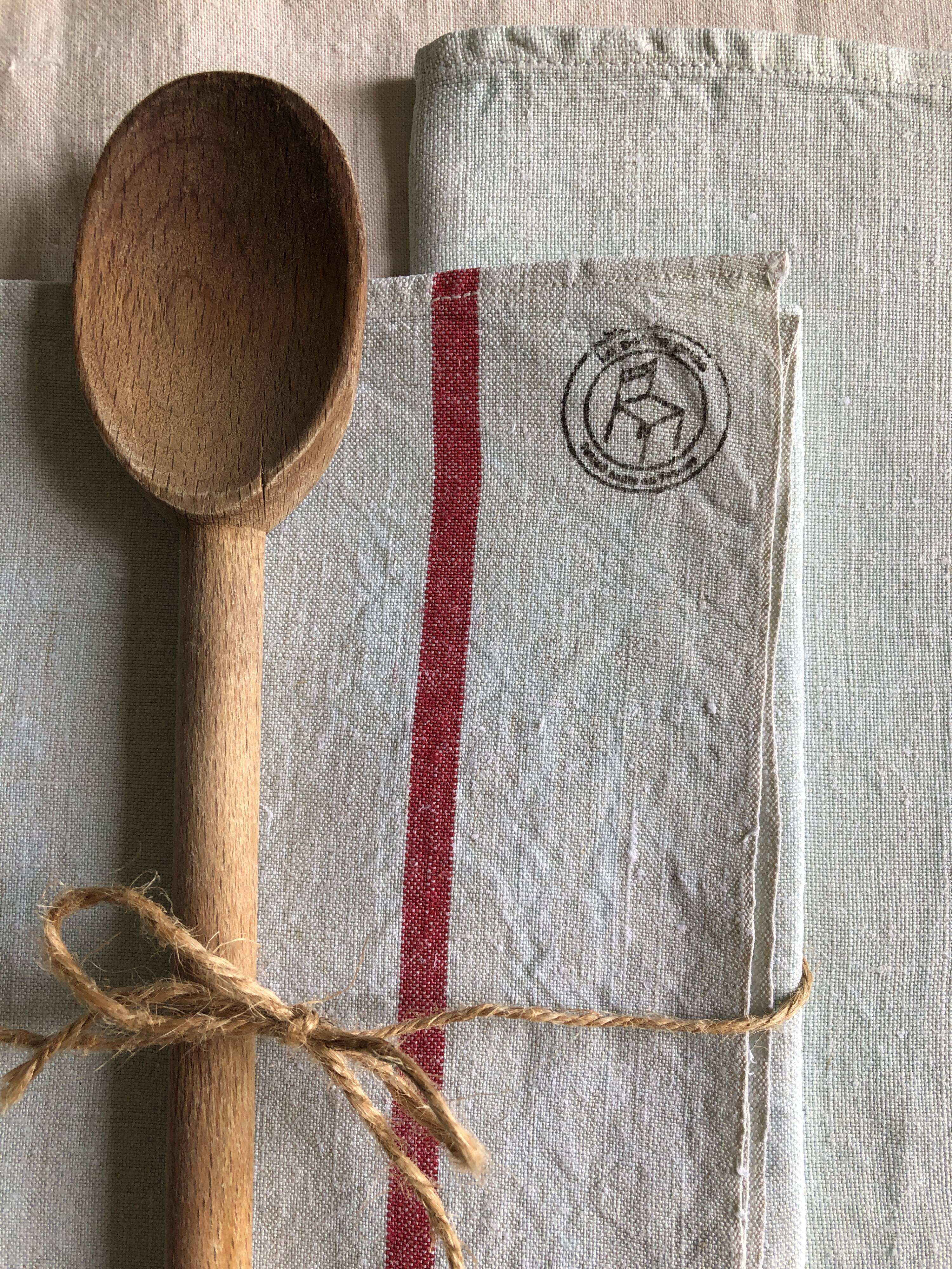 Antique cloth in pure aqua tinted linen