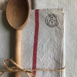 Antique cloth in pure aqua tinted linen