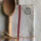 Antique cloth in pure aqua tinted linen
