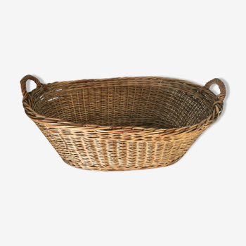 Vintage rattan wicker basket popular art laundry basket