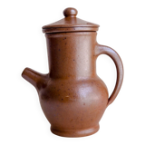 Handcrafted stoneware teapot with strainer