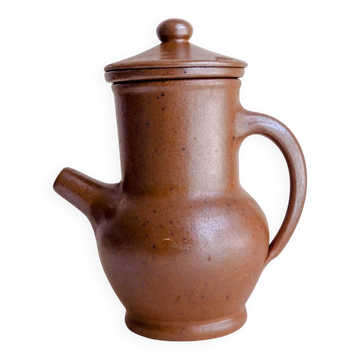 Handcrafted stoneware teapot with strainer