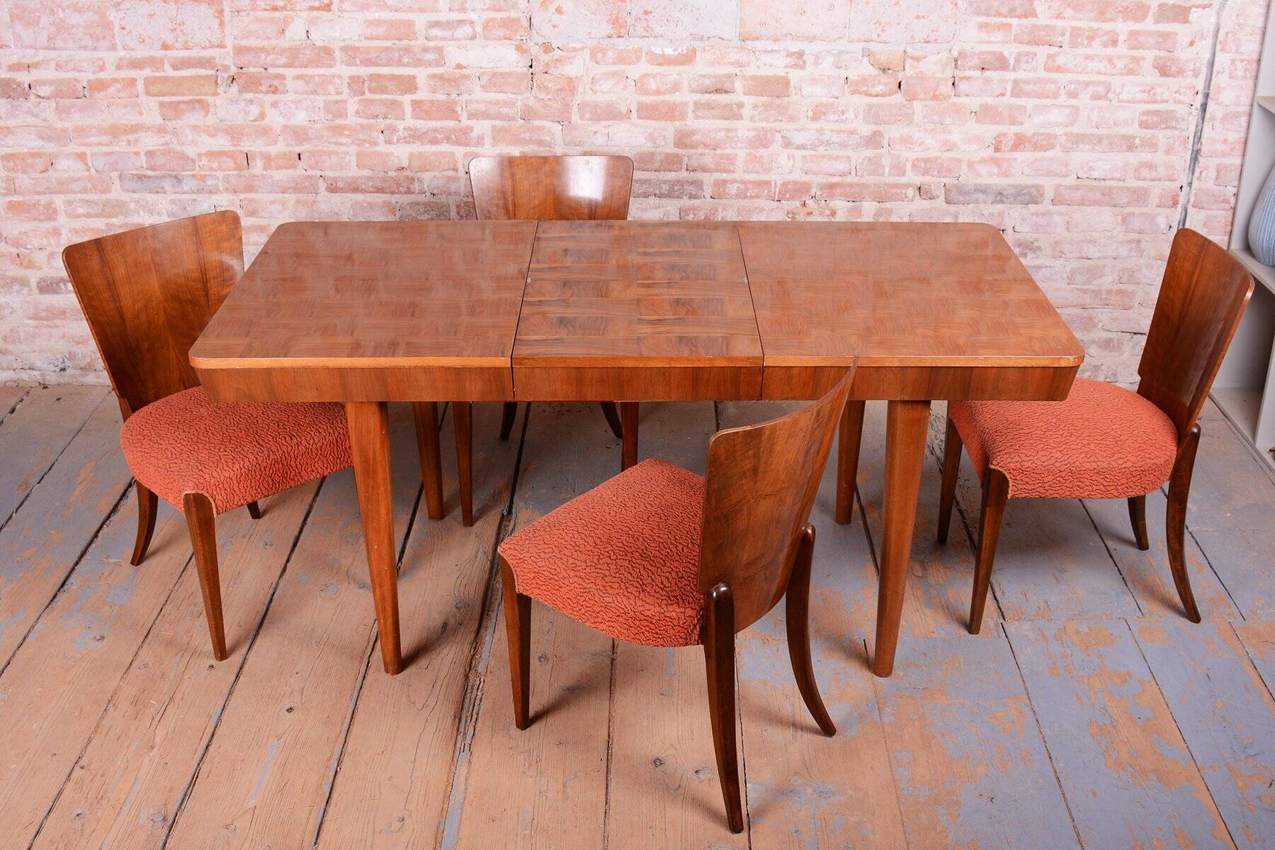 Art Deco Dining Table by Jindřich Halabala for UP Závody, Czech, 1940s