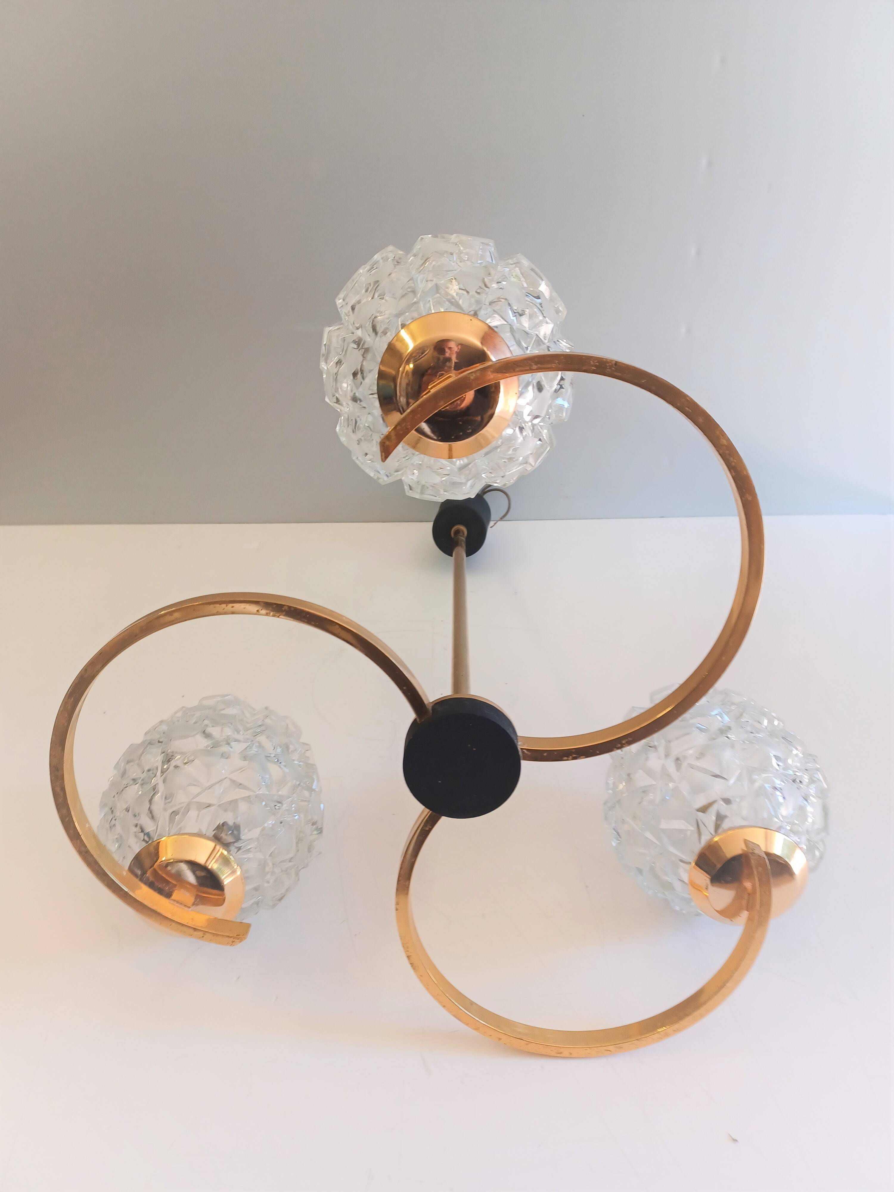 Lustre 3 Feux maison Arlus - 1950