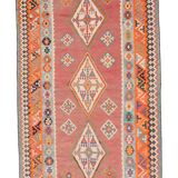 Tapis Kilim d'Orient Shiraz Gashgaï Ancien :   1.50 X 2.85 Mètres -