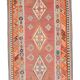 Oriental Kilim Rug Shiraz Gashgaï Antique: 1.50 X 2.85 Metres -