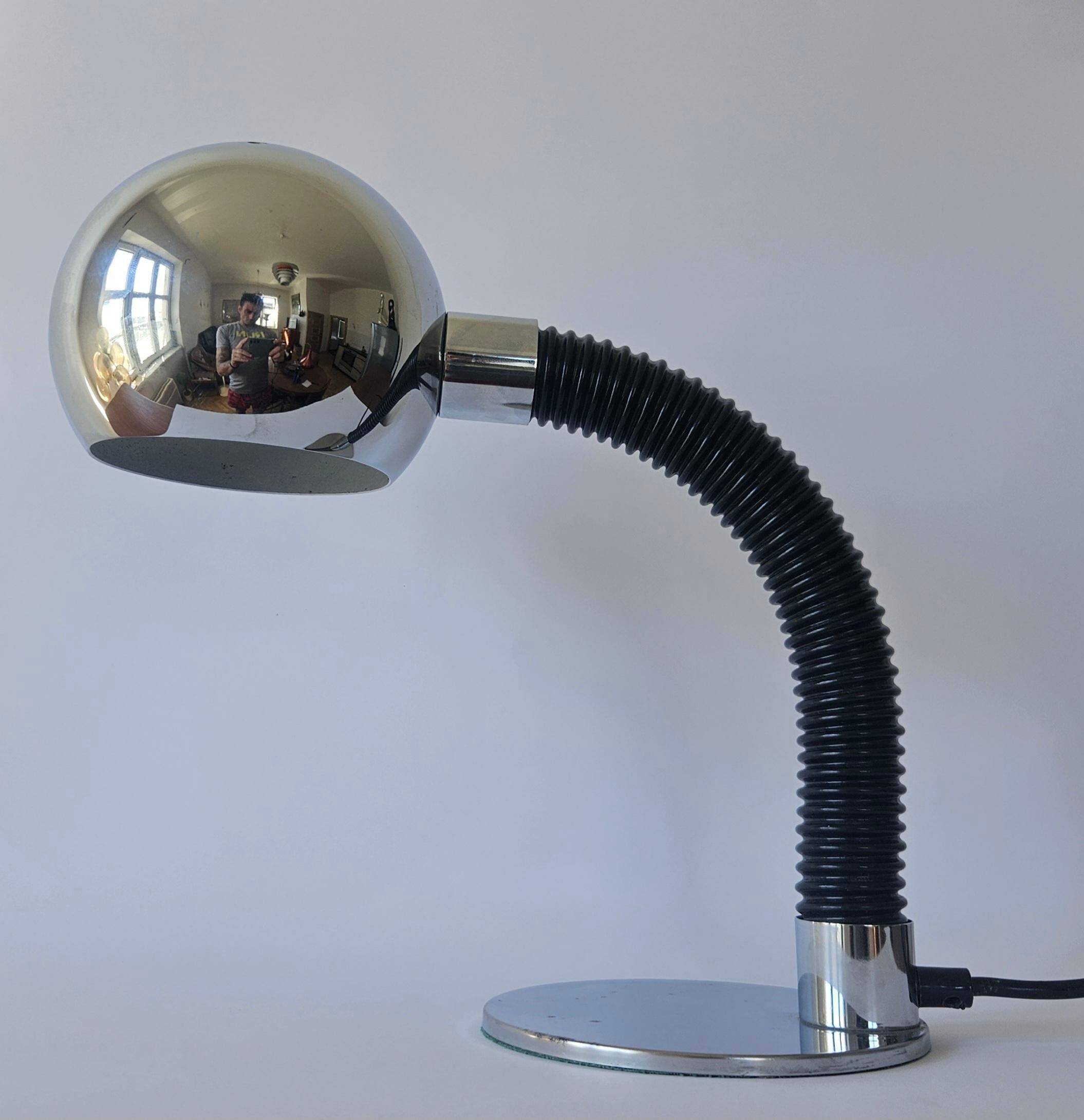 Midcentury Table Lamp Targetti Sankey, Space Age, Italy, 1970s