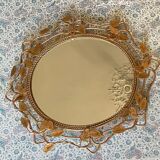 Golden metal mirror