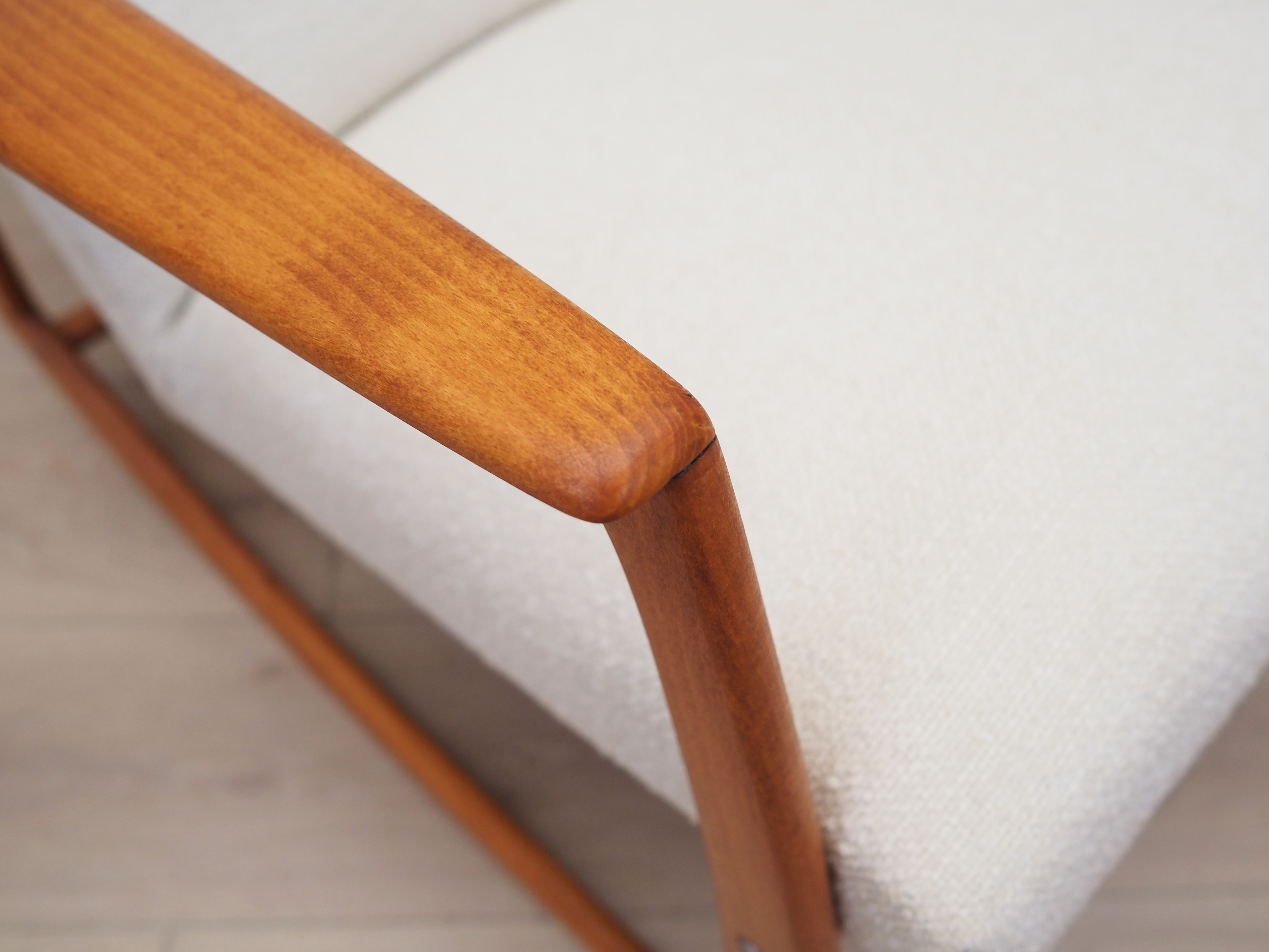 Beech rocking armchair, Danish design, 1970s, Denmark