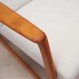 Beech rocking armchair, Danish design, 1970s, Denmark