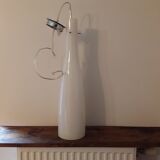 Scandinavian white glass hanging lamp