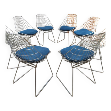 Vintage Dutch design Pastoe SM05 wire chairs Cees Braakman