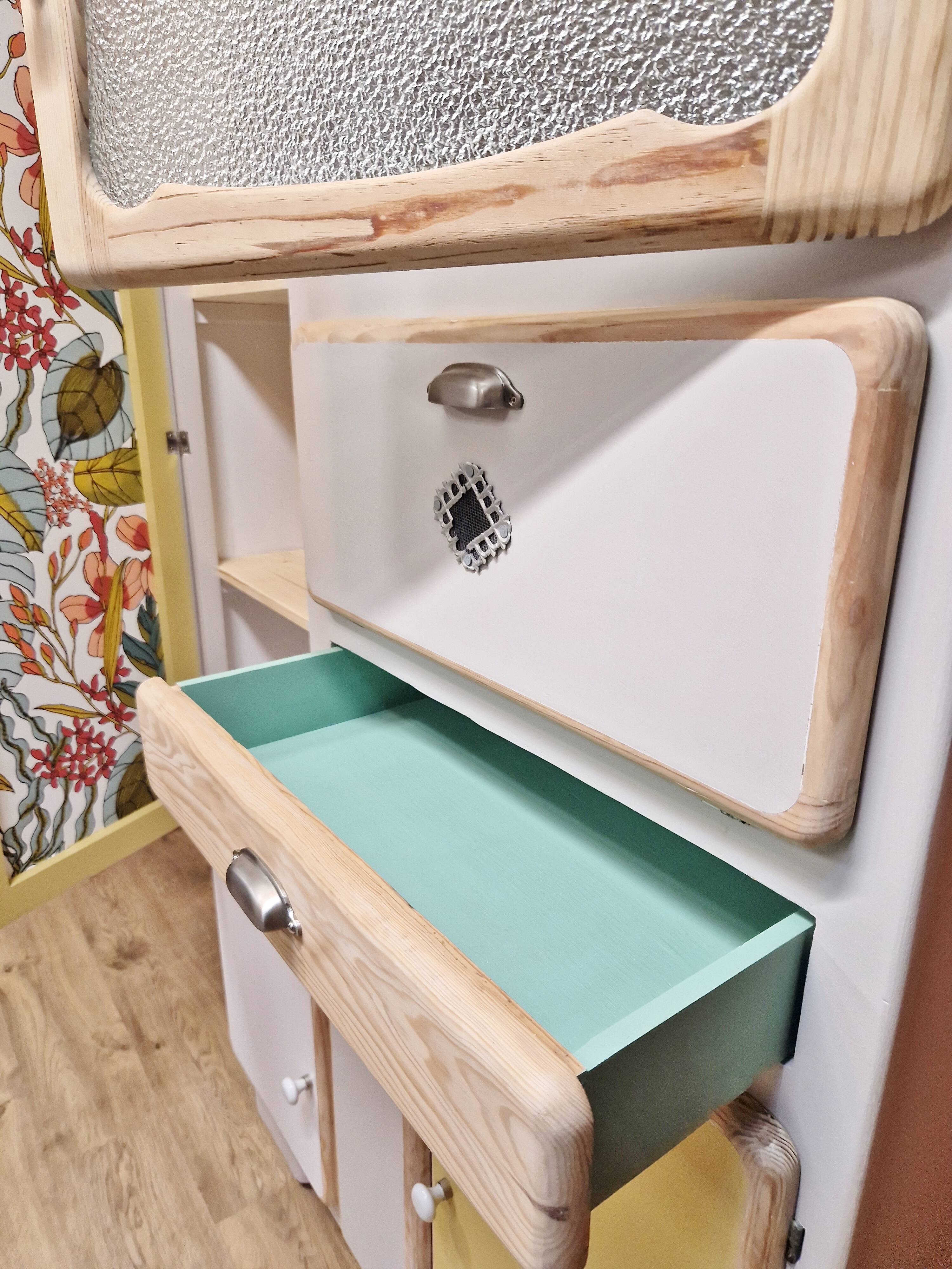 Compact one-piece mado style furniture renovated and revamped from the 1950s