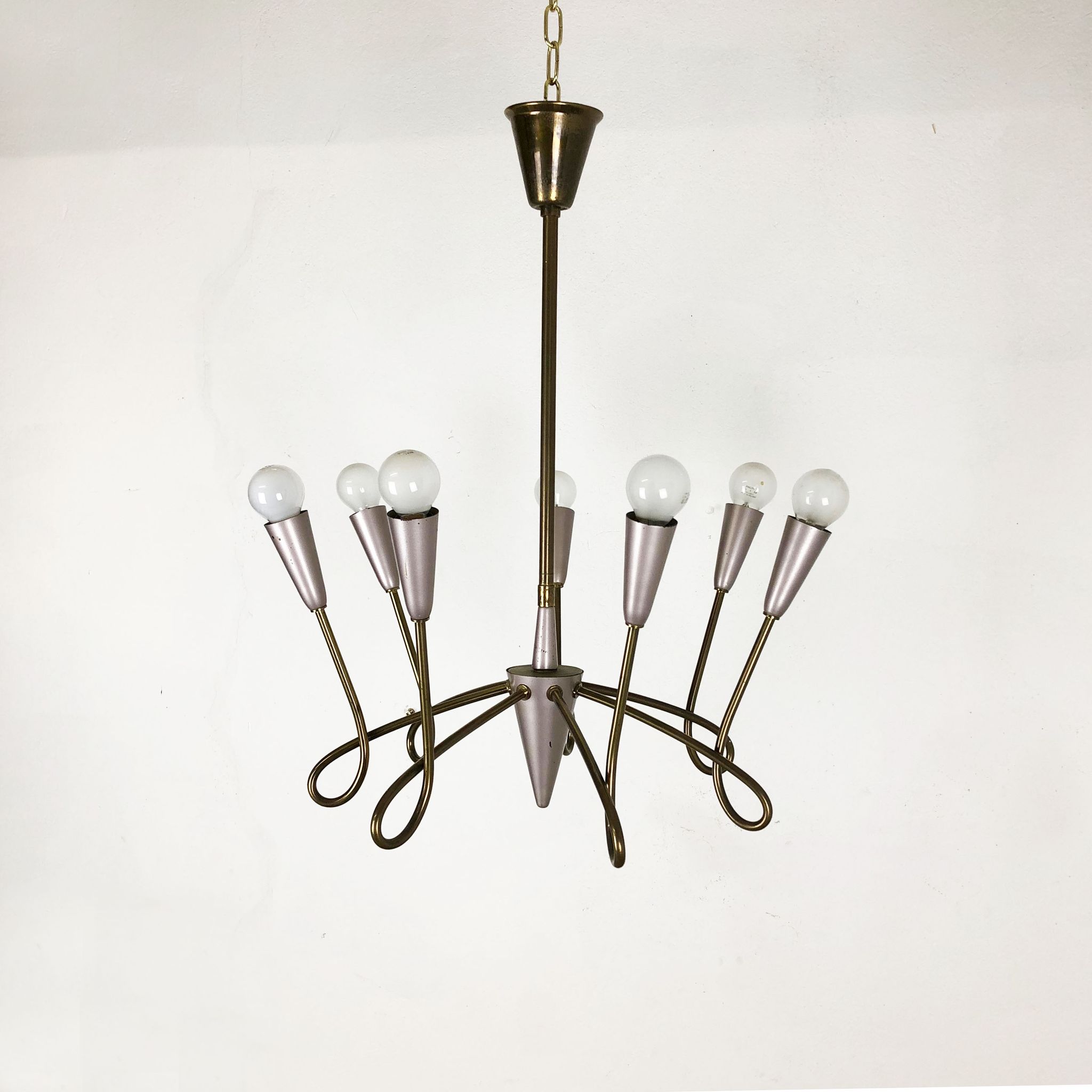Hanging chandelier, italy 1950