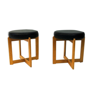paire de tabouret scandinave années 1960