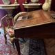Antique French Writing Desk in Oak with Cabriole Legs, 1800s