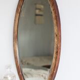 Old mirror beveled oval