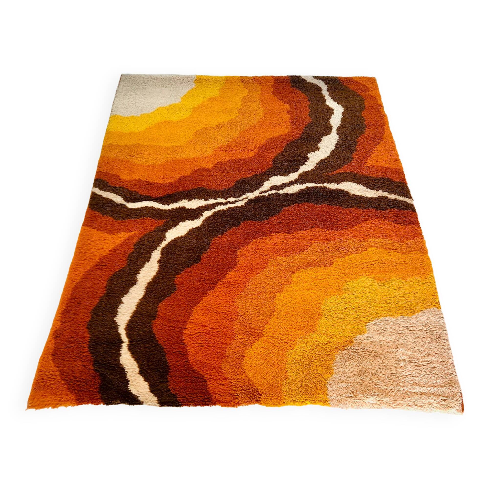 Vintage wool rugs , Italy 70s