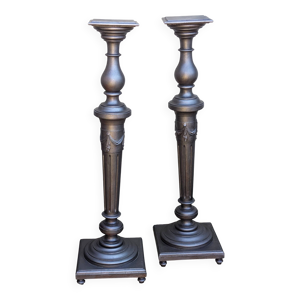 Paire de Colonnes Sellettes - epoque