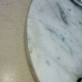 1960 chrome and brown parrot coat rack, 8 balls, marble base