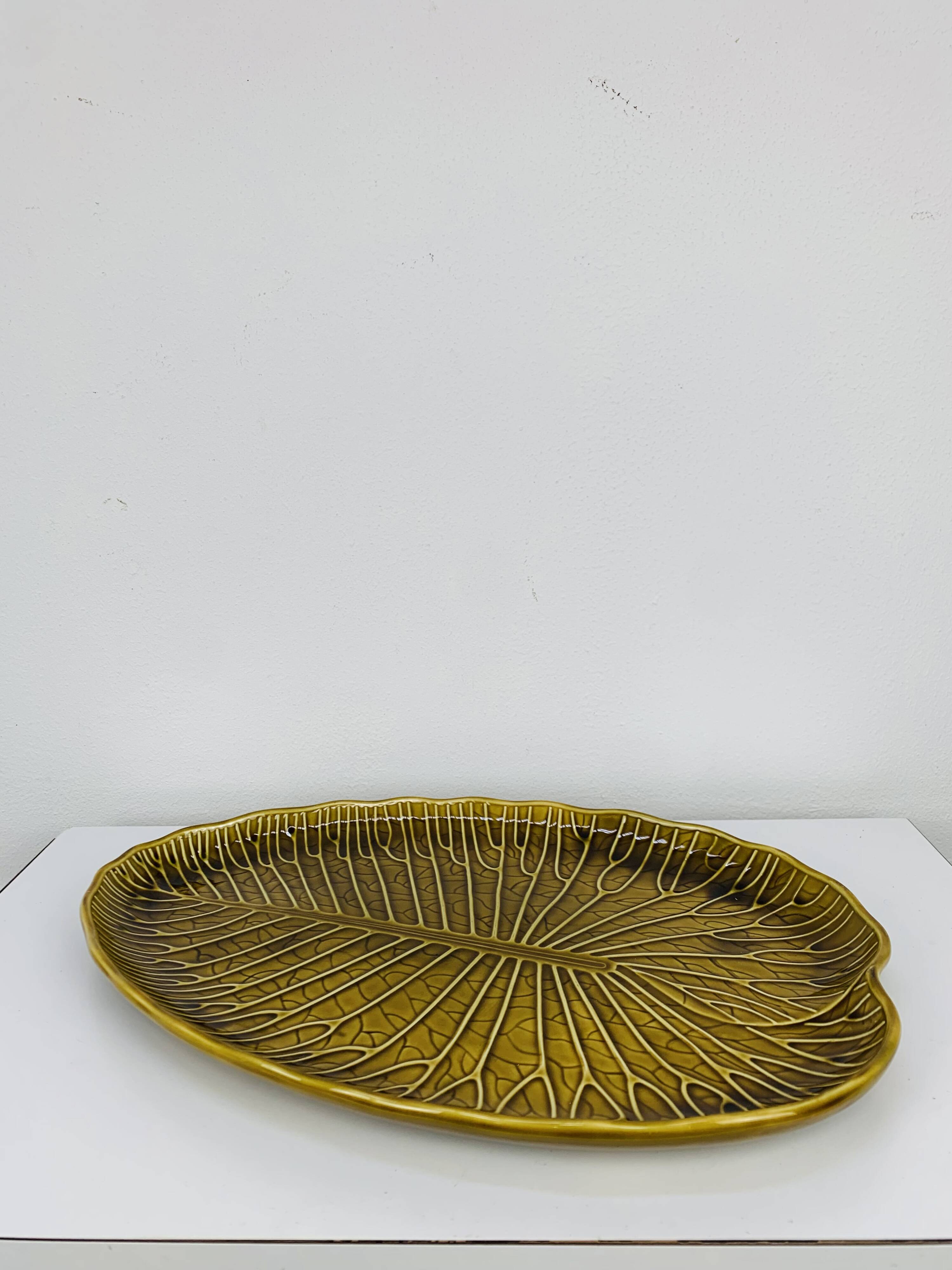 Gien Water Lily Dish, vintage ceramic