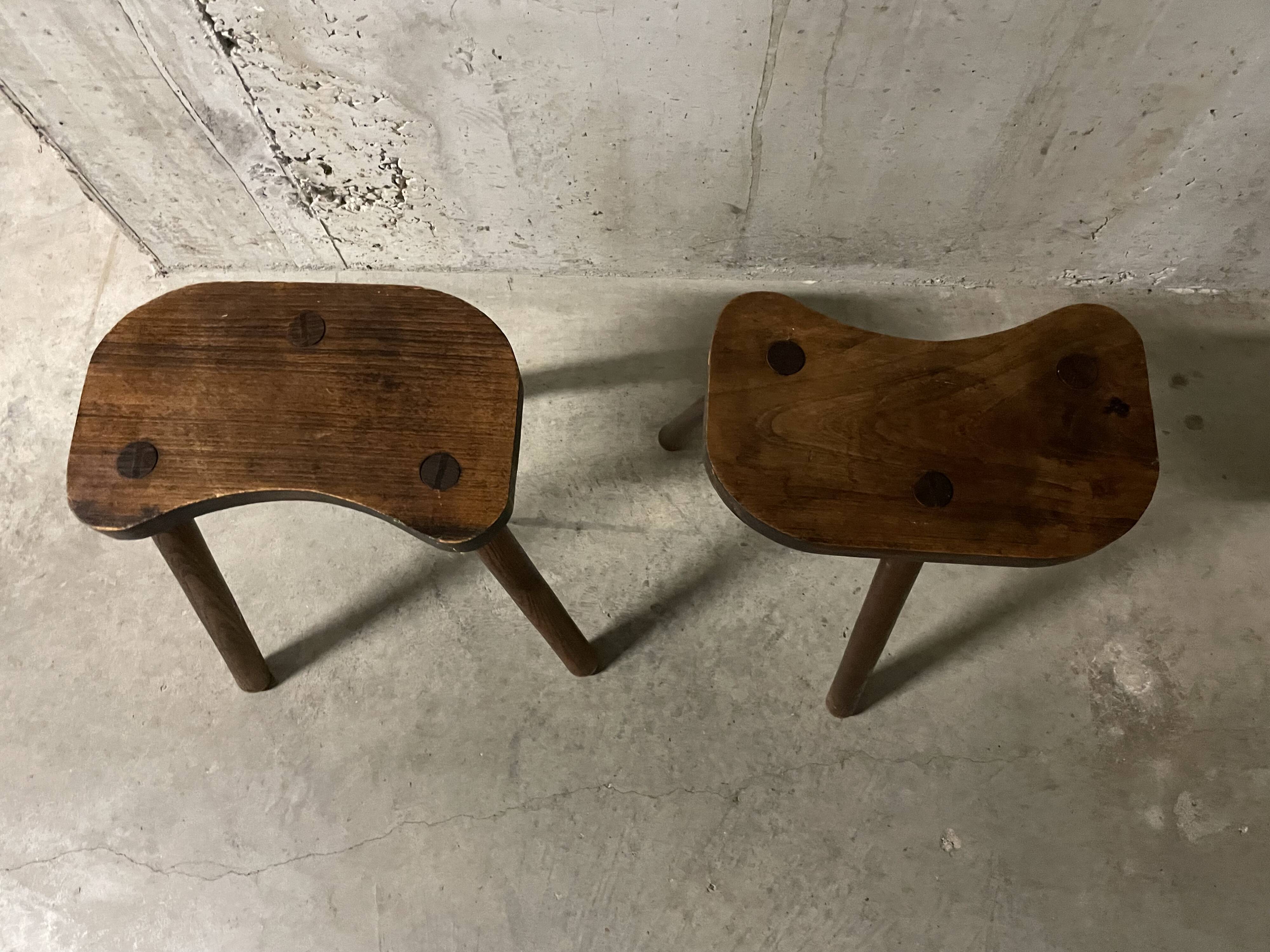 Pair of tripod stools