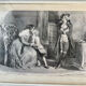 Pair of antique prints lithographs Célestin Nanteuil