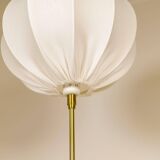 Large brass table lamp by Aage Petersen, for Le Klint, Denmark, 1970s.