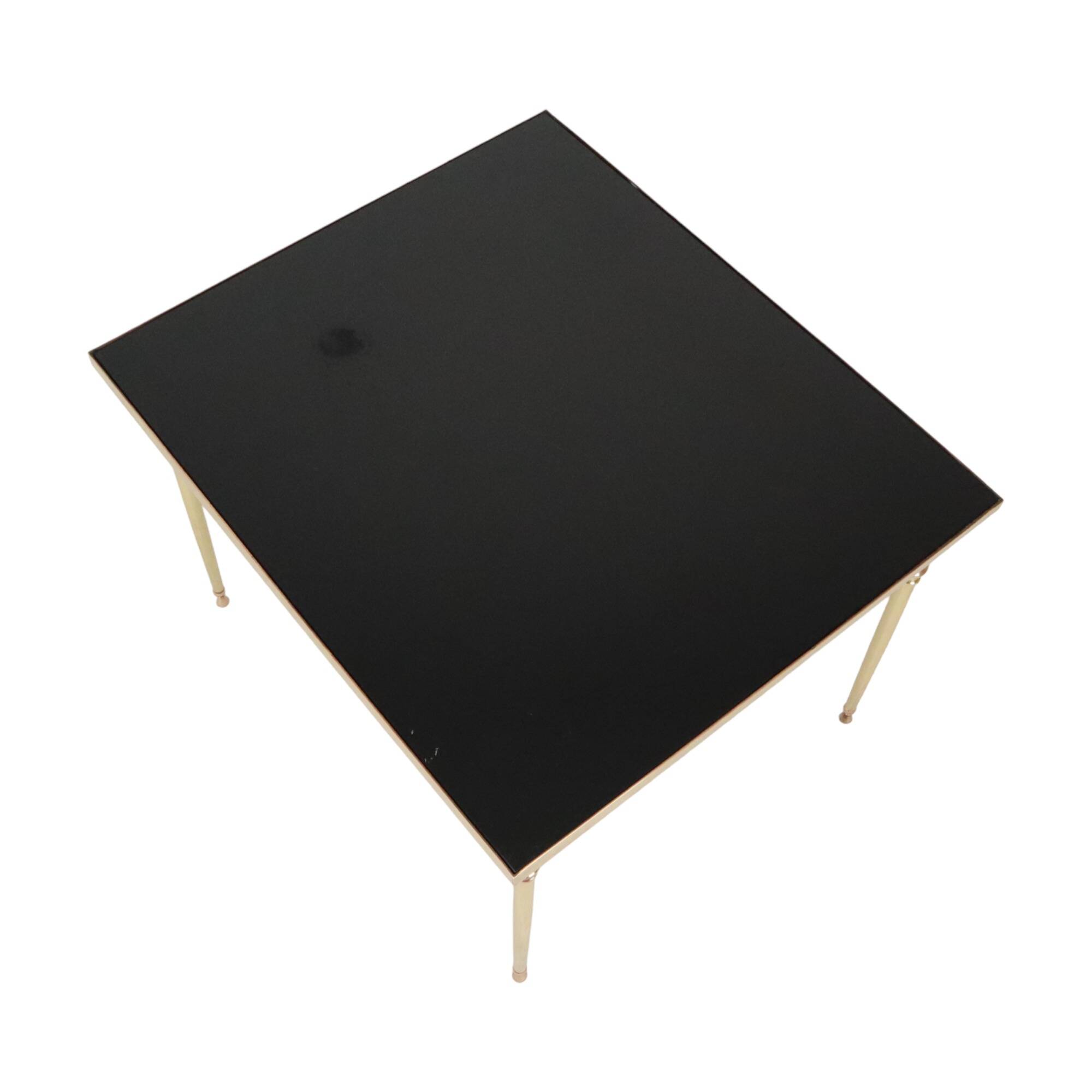 Table basse vintage en laiton et cuivre