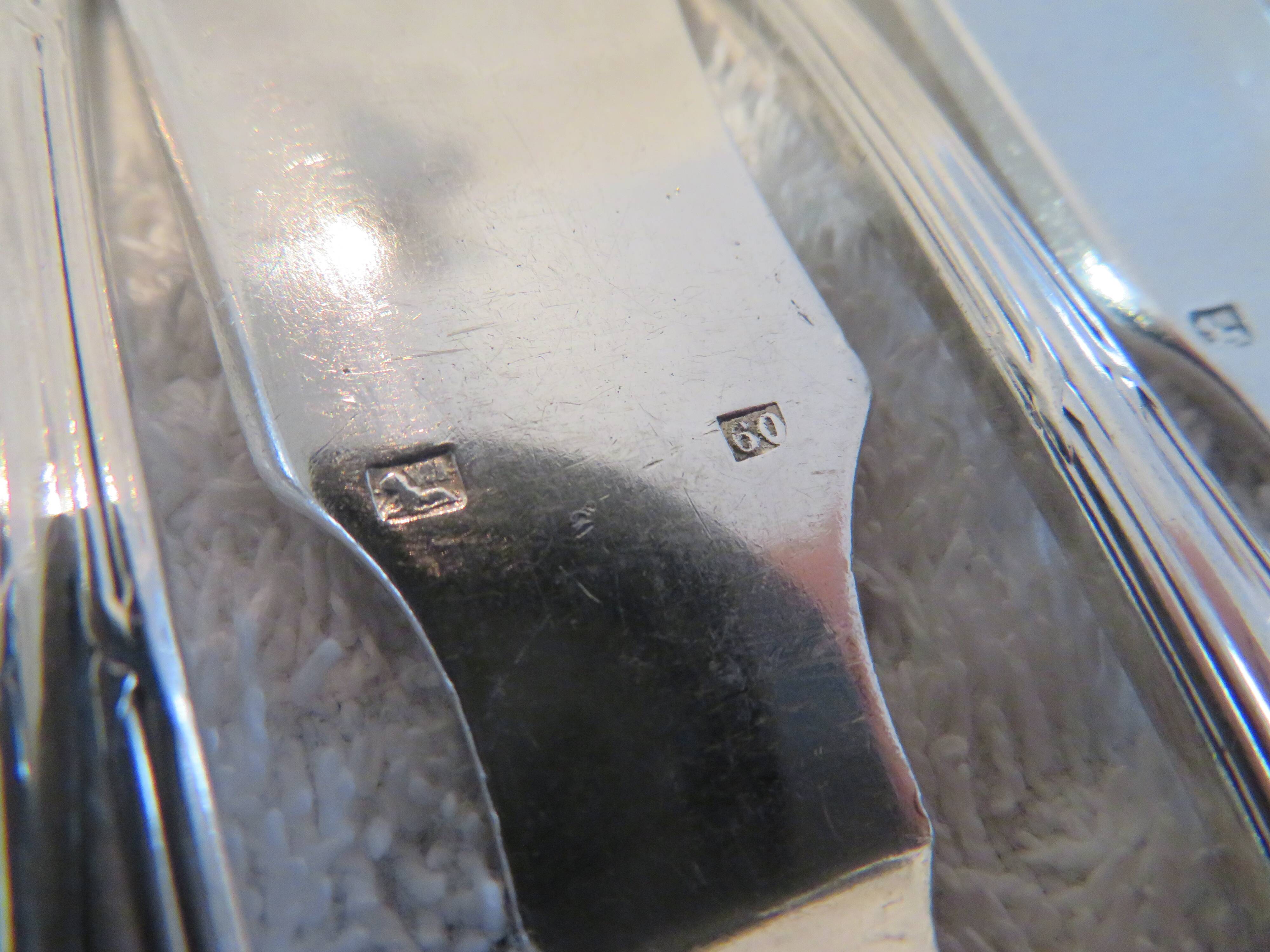 12 fish cutlery sets 24p silver plated metal goldsmith Apollo Louis XVI rushes