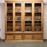 Showcase bookcase early XX th in solid oak